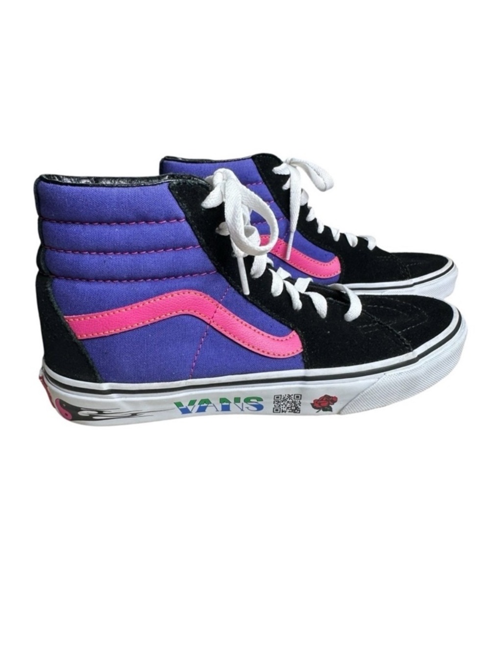 Vans Sk8 Hi-Top “Disruptive" Purple/Pink/ Black Women’s Sz 7.5